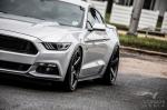 Ford Mustang GT Silver on Vossen Wheels (CV3R) 2017 года